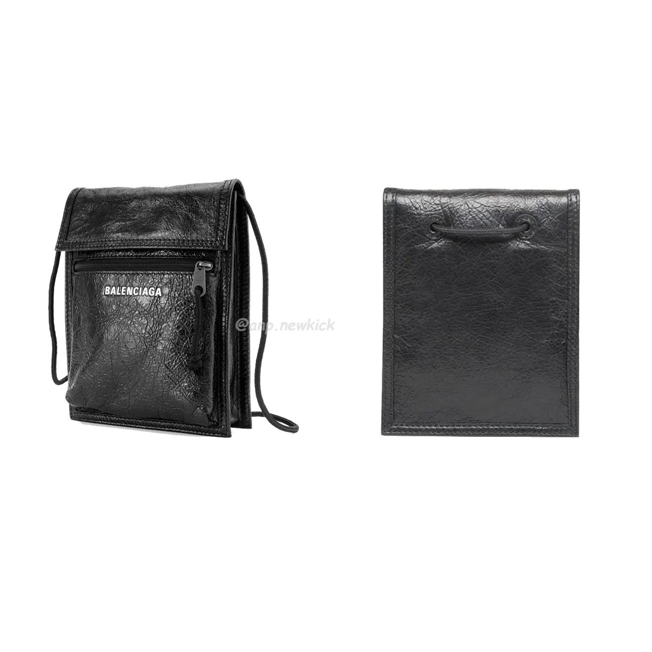 Balenciaga Explorer Arena Cracked Leather Messenger Bag Black (15) - newkick.app